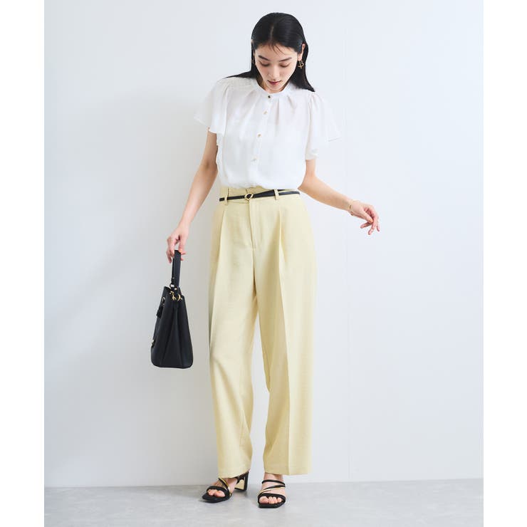 【接触冷感】エステルローンソフトタッチギャザーブラウス/通勤対応【WEB限定】 | VIS  | 詳細画像10 