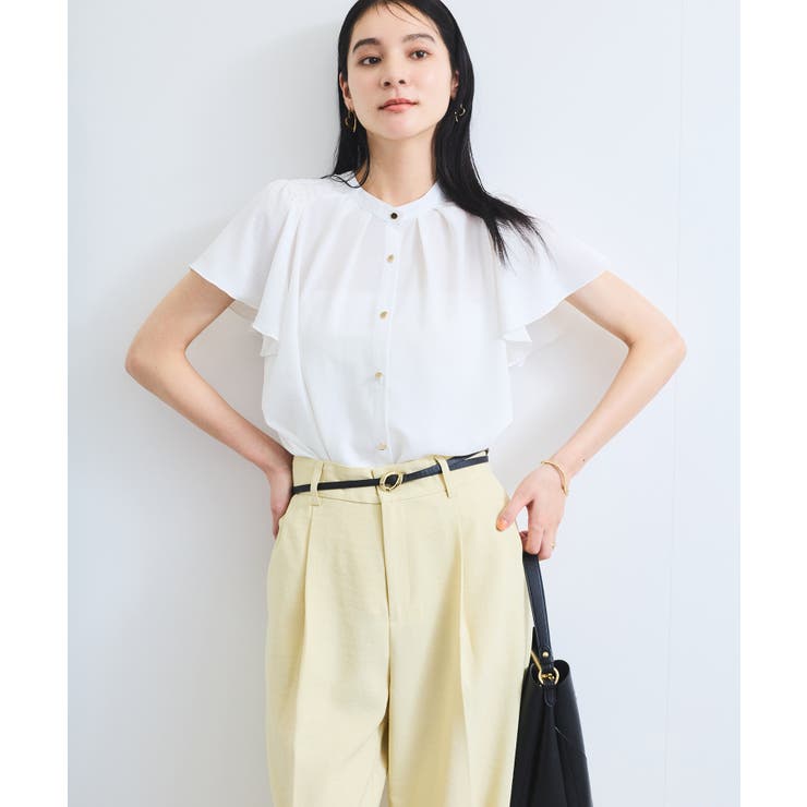 【接触冷感】エステルローンソフトタッチギャザーブラウス/通勤対応【WEB限定】 | VIS  | 詳細画像11 