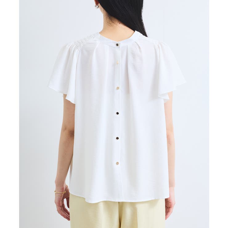 【接触冷感】エステルローンソフトタッチギャザーブラウス/通勤対応【WEB限定】 | VIS  | 詳細画像21 