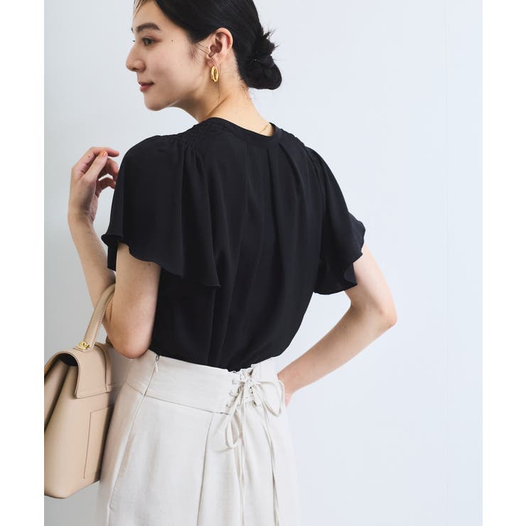 【接触冷感】エステルローンソフトタッチギャザーブラウス/通勤対応【WEB限定】 | VIS  | 詳細画像9 