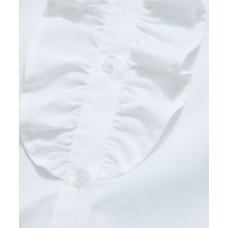【WEB限定】フロントフリルディテール半袖ブラウス WEB限定】フロントフリルディテール半袖ブラウス[品番