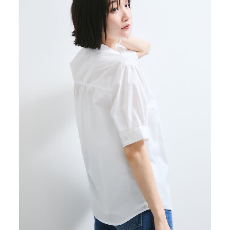 WEB限定】フロントフリルディテール半袖ブラウス[品番