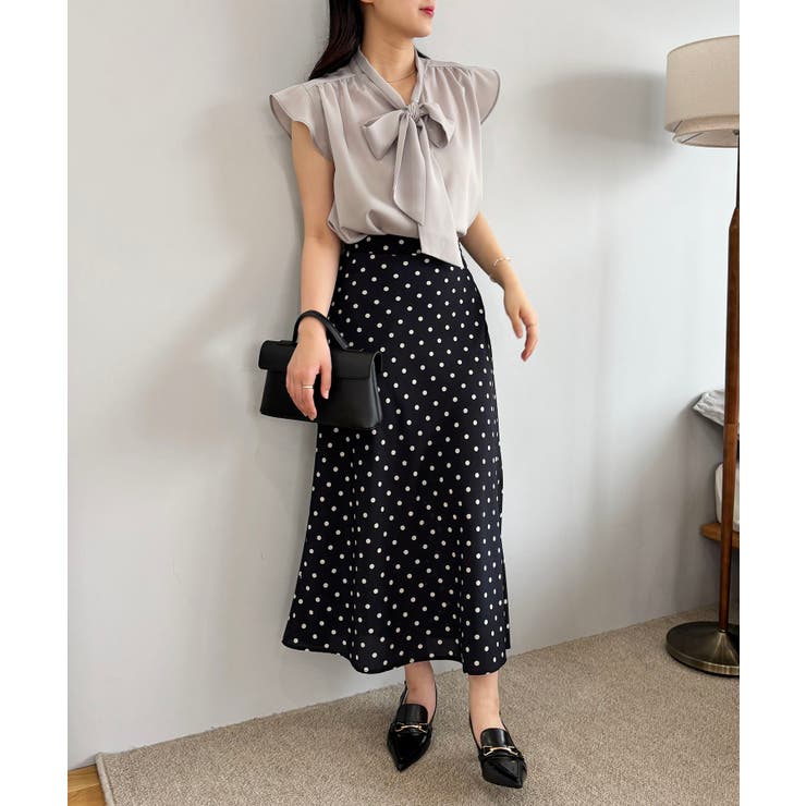 【WEB限定】【防シワ】フリルフレンチボウタイブラウス/通勤対応 | VIS  | 詳細画像31 