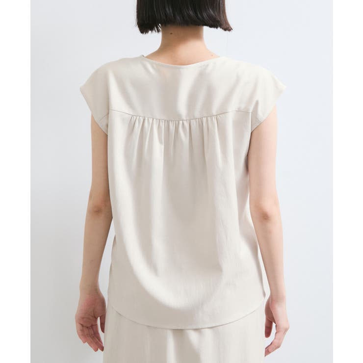 【WEB限定】【セットアップ対応】Vネックフレンチスリーブブラウス/通勤対応 | VIS  | 詳細画像12 