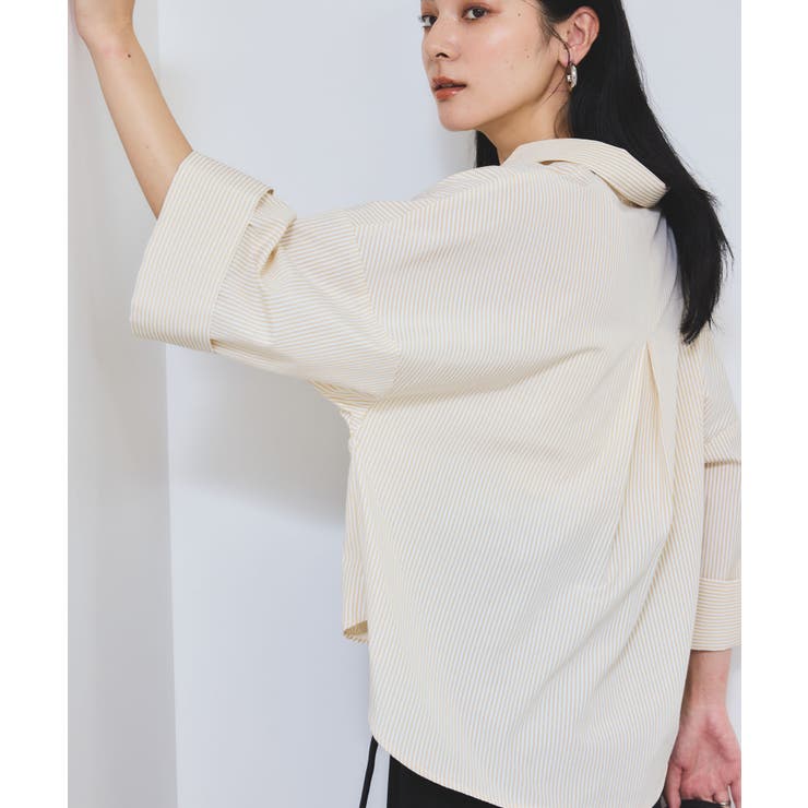 【WEB限定】スキッパーワイドスリーブシャツ/通勤対応 | VIS  | 詳細画像14 