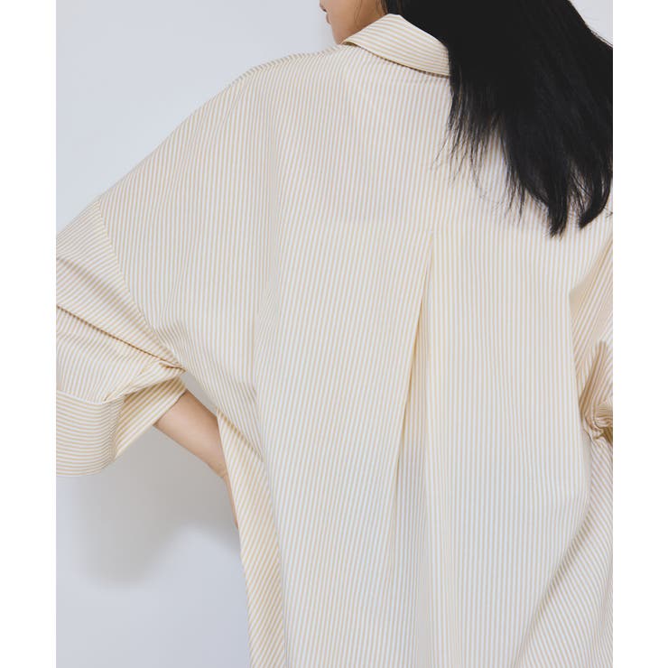 【WEB限定】スキッパーワイドスリーブシャツ/通勤対応 | VIS  | 詳細画像15 