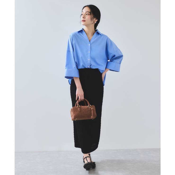 【WEB限定】スキッパーワイドスリーブシャツ/通勤対応 | VIS  | 詳細画像21 