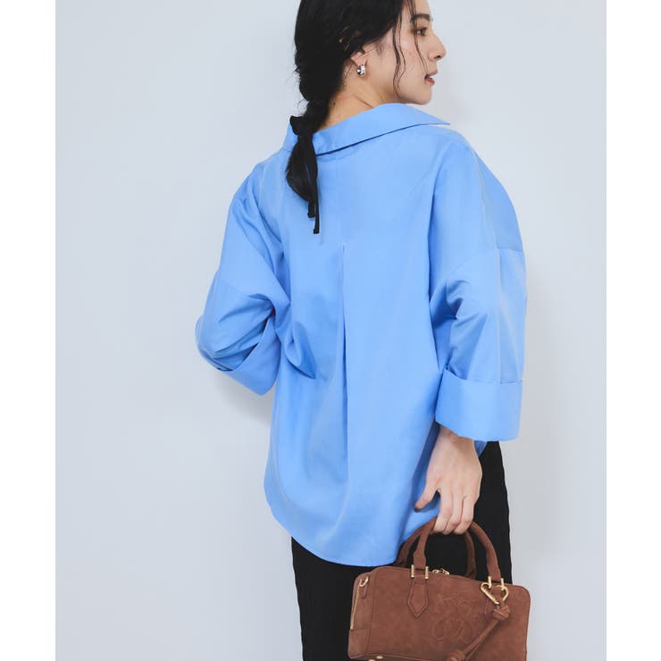 【WEB限定】スキッパーワイドスリーブシャツ/通勤対応 | VIS  | 詳細画像25 