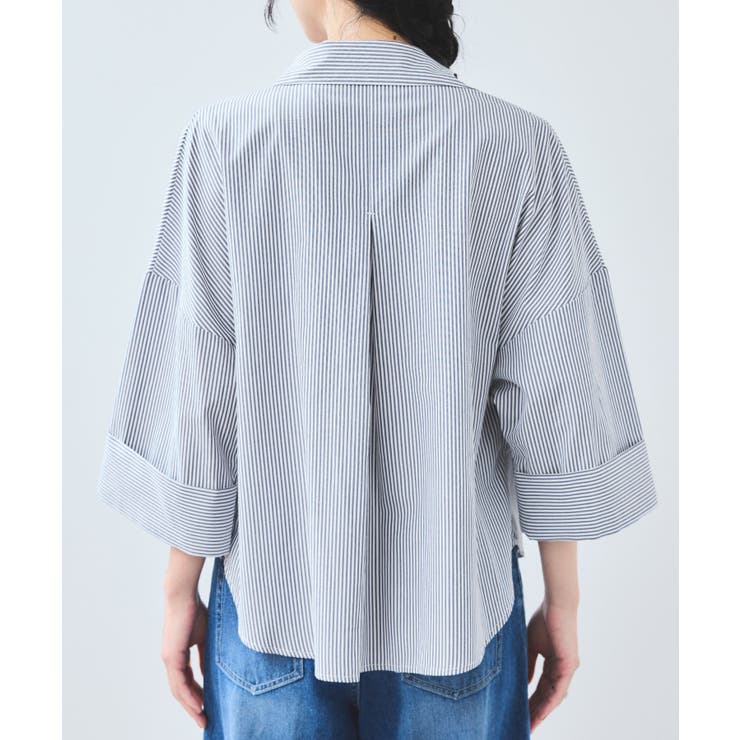 【WEB限定】スキッパーワイドスリーブシャツ/通勤対応 | VIS  | 詳細画像28 