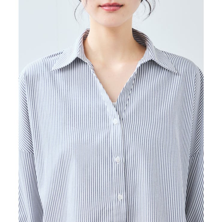 【WEB限定】スキッパーワイドスリーブシャツ/通勤対応 | VIS  | 詳細画像29 