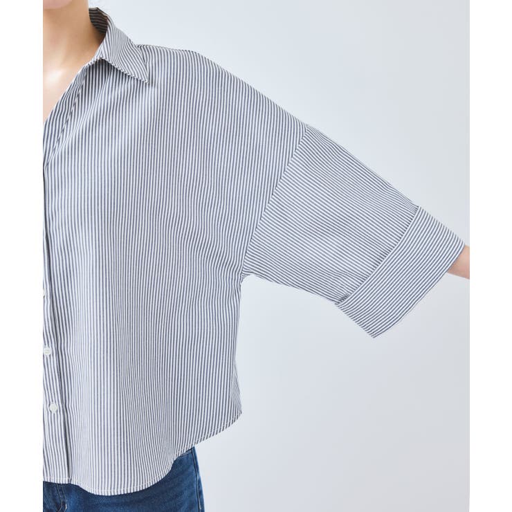 【WEB限定】スキッパーワイドスリーブシャツ/通勤対応 | VIS  | 詳細画像30 