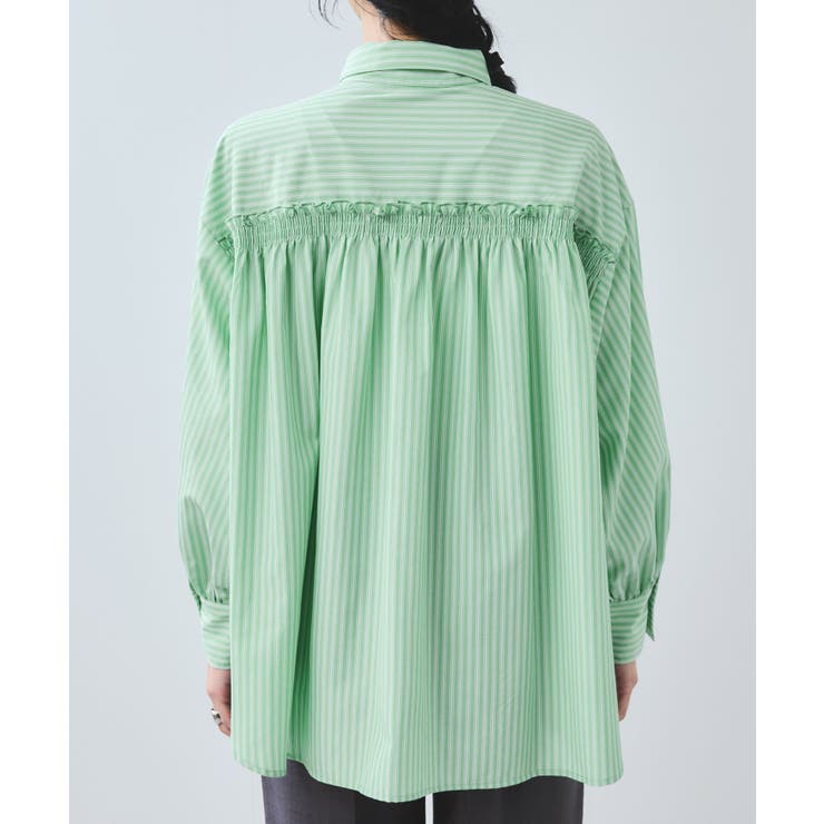 【WEB限定】バックシャーリングフリルシャツブラウス | VIS  | 詳細画像12 