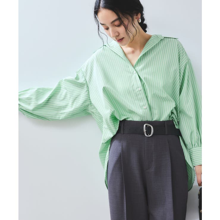 【WEB限定】バックシャーリングフリルシャツブラウス | VIS  | 詳細画像7 