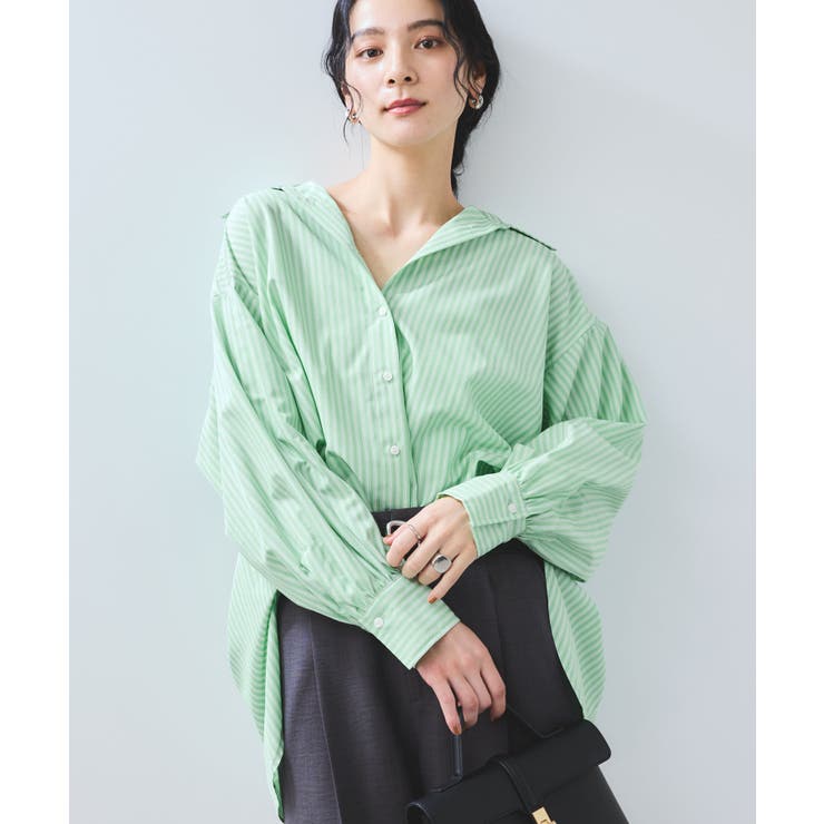 【WEB限定】バックシャーリングフリルシャツブラウス | VIS  | 詳細画像8 