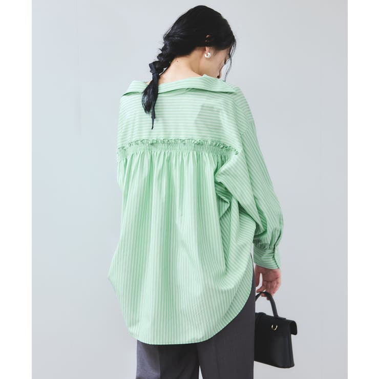 【WEB限定】バックシャーリングフリルシャツブラウス | VIS  | 詳細画像9 