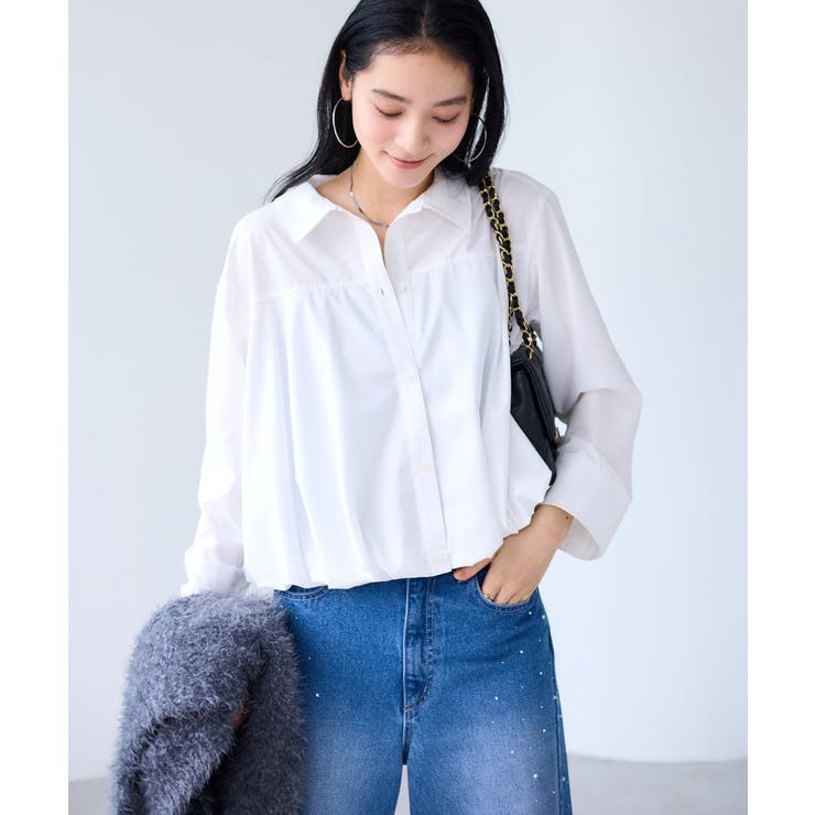 【WEB限定】バルーンペプラムブラウス | VIS  | 詳細画像7 