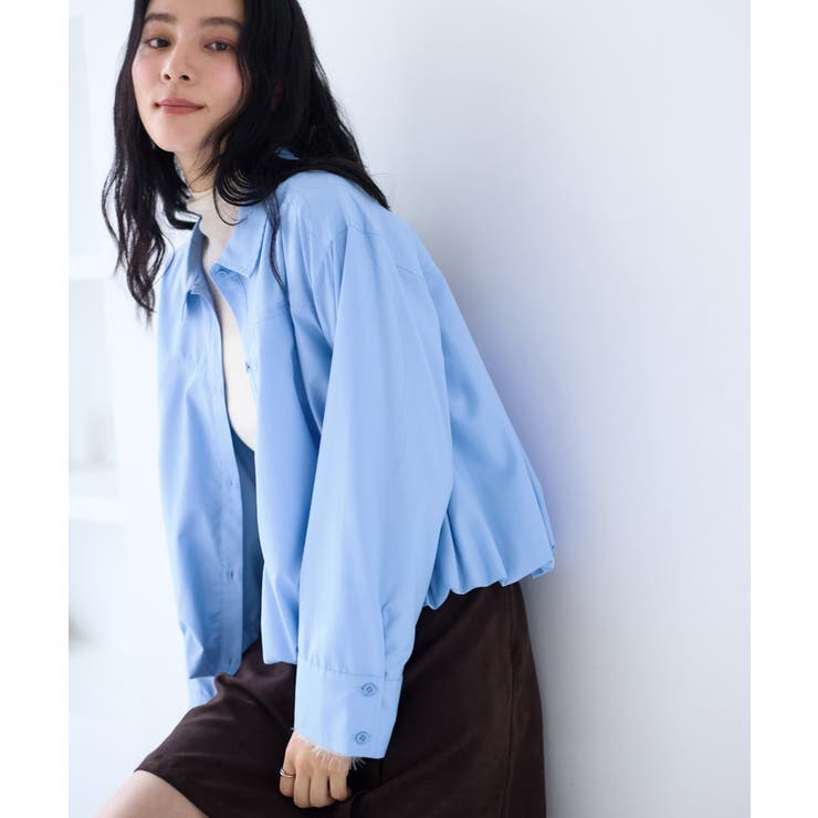 サックス(48) | 【WEB限定】バルーンペプラムブラウス | VIS 