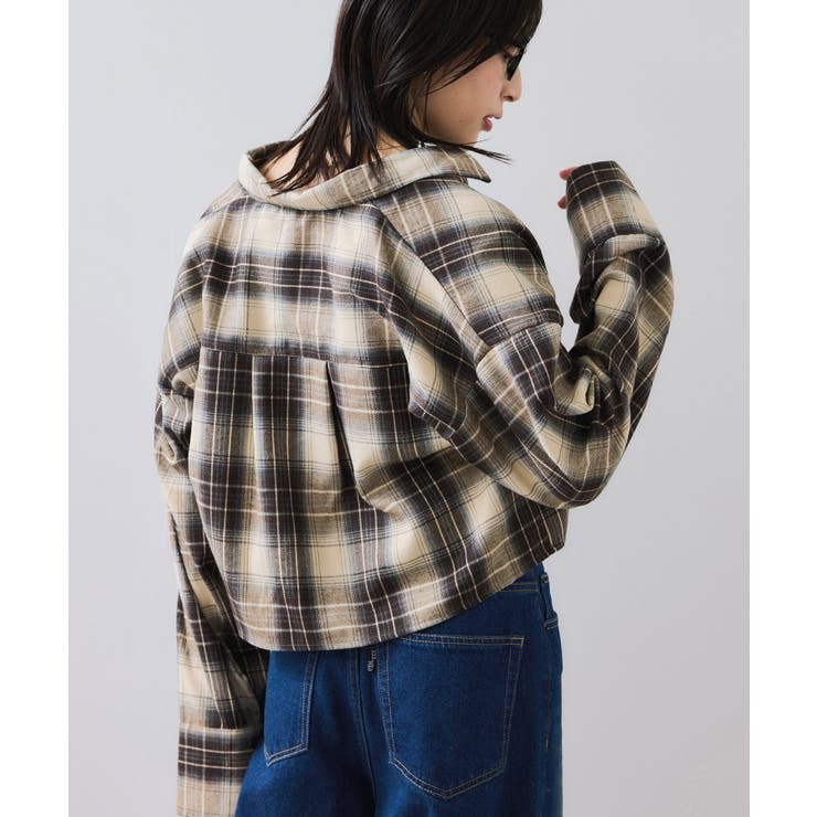 【WEB/一部店舗限定】オンブレチェックショートシャツ | VIS  | 詳細画像15 