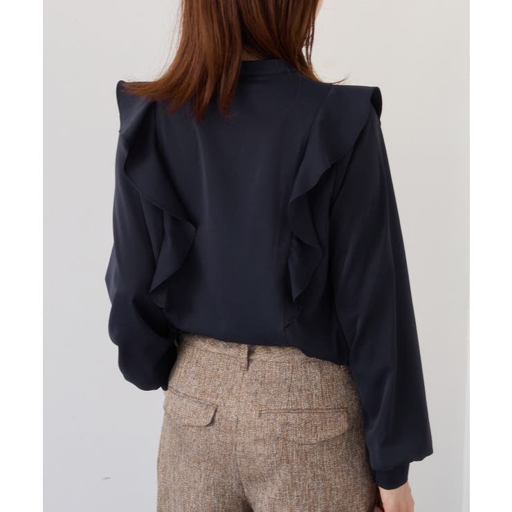 【WEB限定】スキッパーフリルデザインブラウス | VIS  | 詳細画像12 