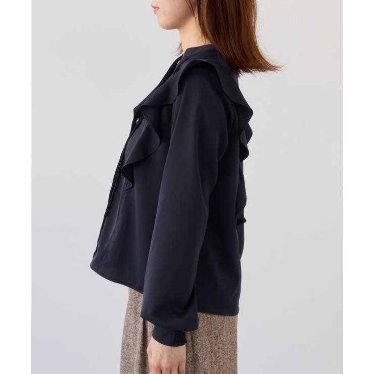 【WEB限定】スキッパーフリルデザインブラウス | VIS  | 詳細画像14 