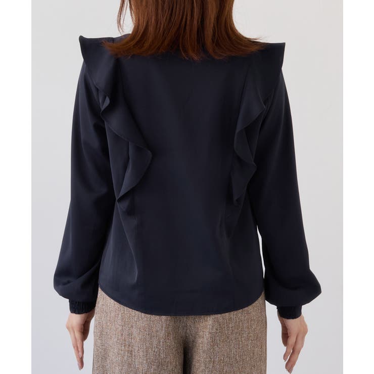 【WEB限定】スキッパーフリルデザインブラウス | VIS  | 詳細画像15 