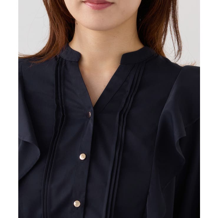 【WEB限定】スキッパーフリルデザインブラウス | VIS  | 詳細画像16 