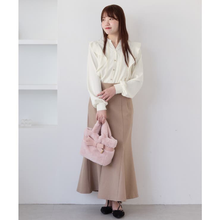 【WEB限定】スキッパーフリルデザインブラウス | VIS  | 詳細画像2 