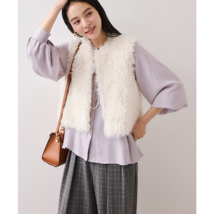 【WEB限定】サイドプリーツブラウス | VIS  | 詳細画像10 