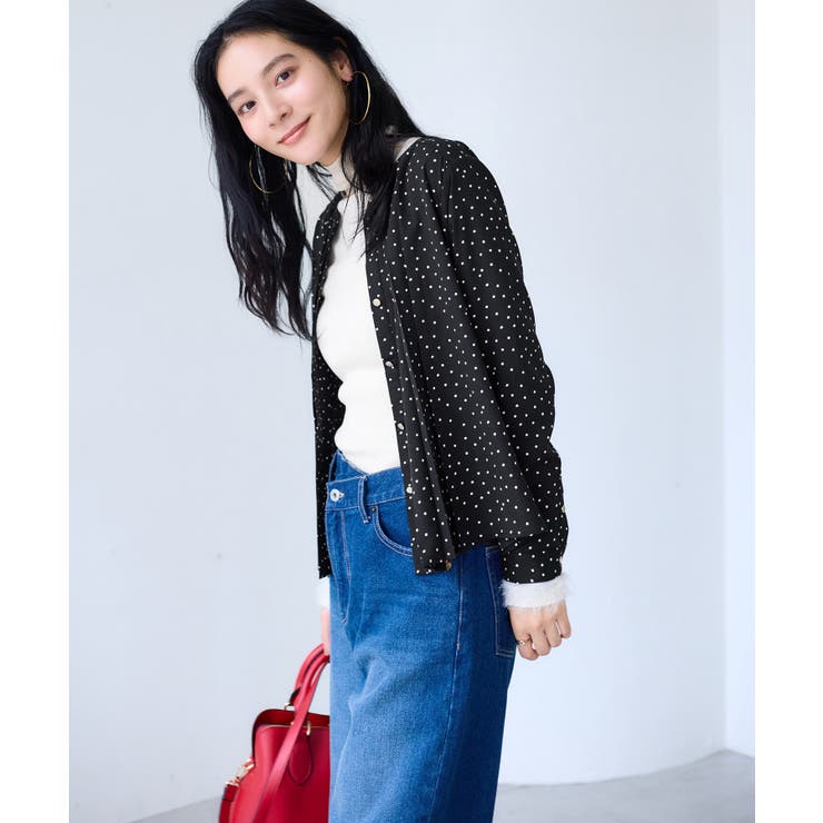 【WEB限定】ゴールドボタンタックブラウス | VIS  | 詳細画像15 