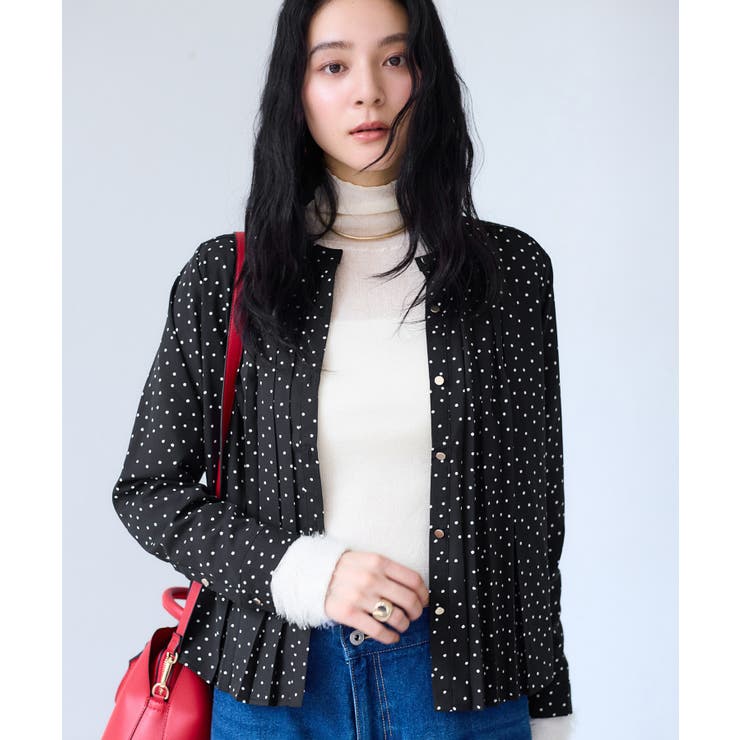 【WEB限定】ゴールドボタンタックブラウス | VIS  | 詳細画像16 