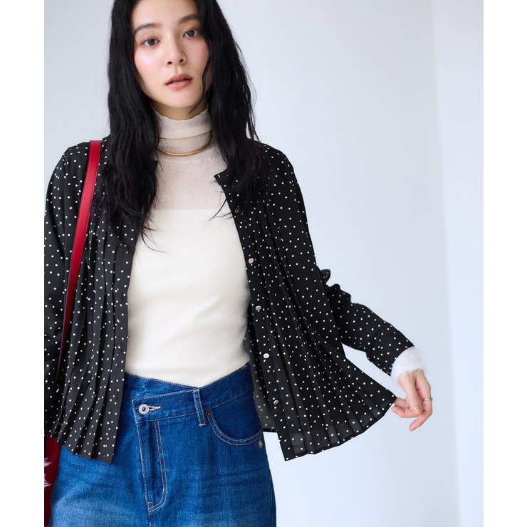 【WEB限定】ゴールドボタンタックブラウス | VIS  | 詳細画像17 