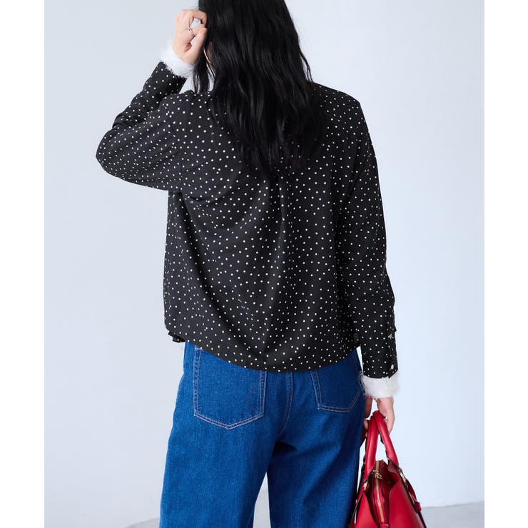 【WEB限定】ゴールドボタンタックブラウス | VIS  | 詳細画像19 