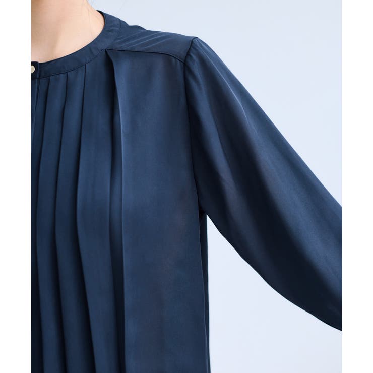 【WEB限定】ゴールドボタンタックブラウス | VIS  | 詳細画像24 