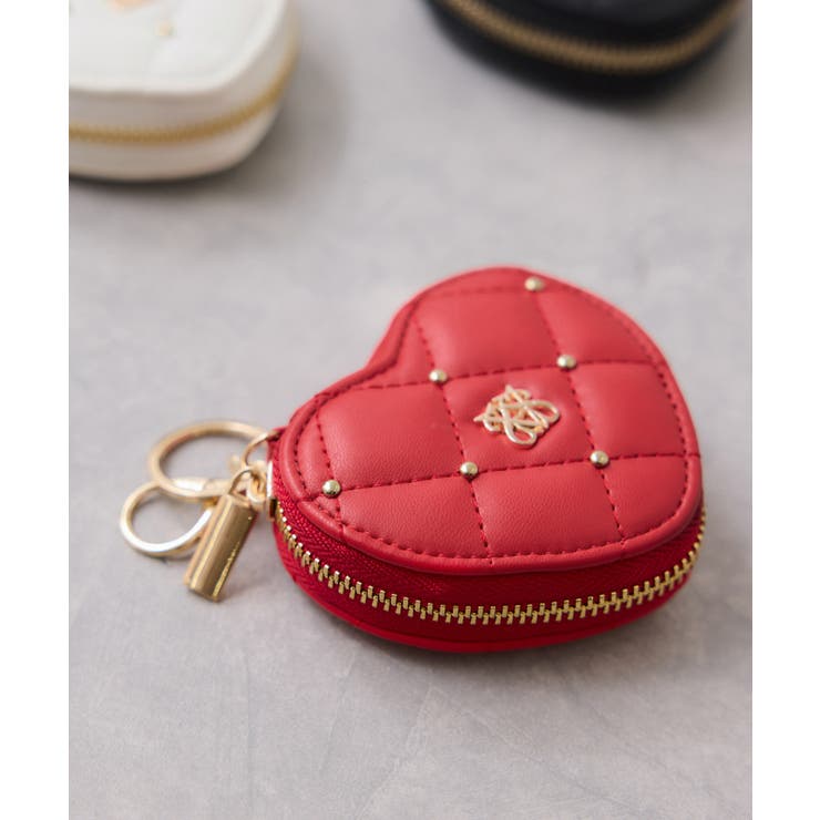 レッド(60) | スタッズキルティングハートポーチチャーム | VIS 