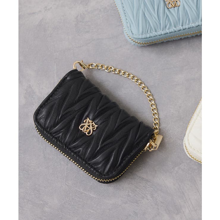 ブラック(01) | プリーツ加工ポーチチャーム | VIS 