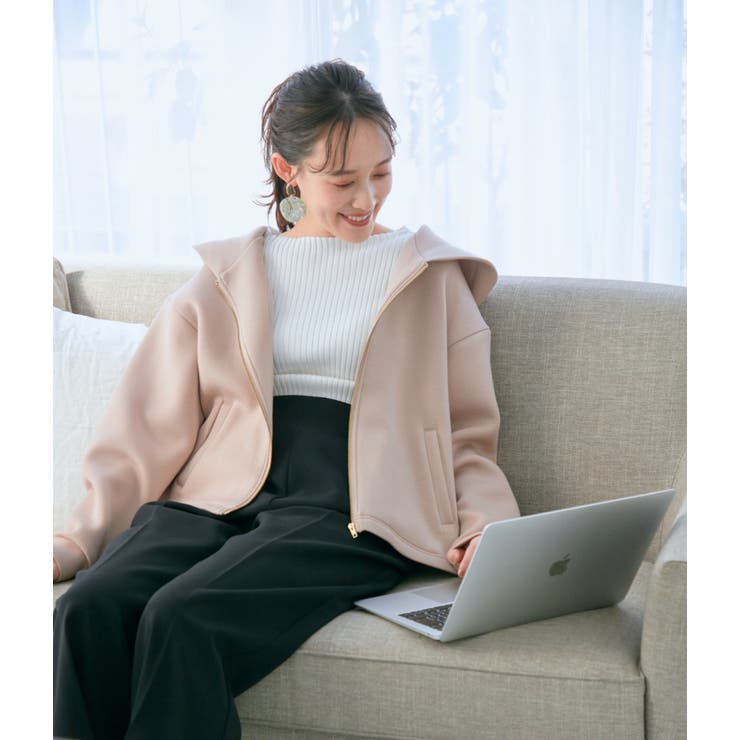 【モイストスフレタッチ】ダンボールニットテントラインジップパーカー | VIS  | 詳細画像18 