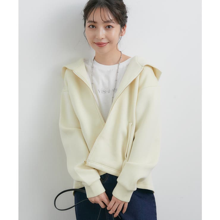 【モイストスフレタッチ】ダンボールニットテントラインジップパーカー | VIS  | 詳細画像5 