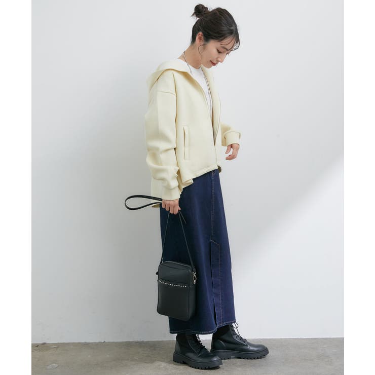 【モイストスフレタッチ】ダンボールニットテントラインジップパーカー | VIS  | 詳細画像6 