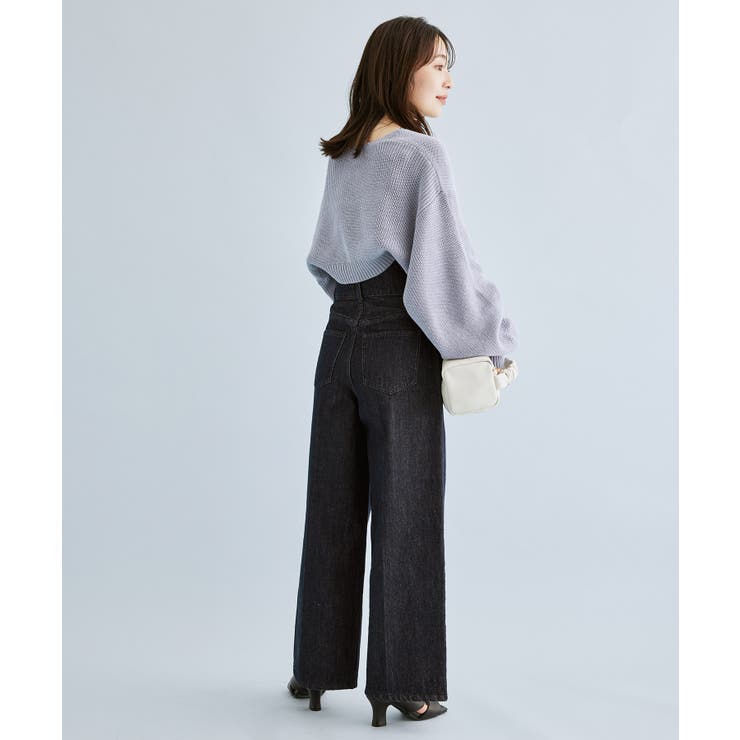 ショート丈ですっきり、ボレロニットカーディガン[品番：VISW0028070