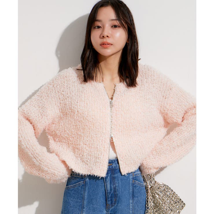 セール 40%OFF】リボンヤーンジップカーディガン(505814918