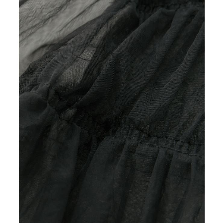 【前後2WAY】袖シャーリングチュールリボンブラウス | VIS  | 詳細画像28 