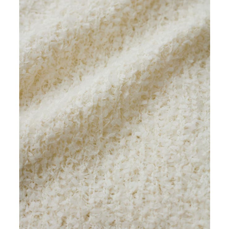 リボンヤーンジップリブネックカーディガン | VIS  | 詳細画像23 