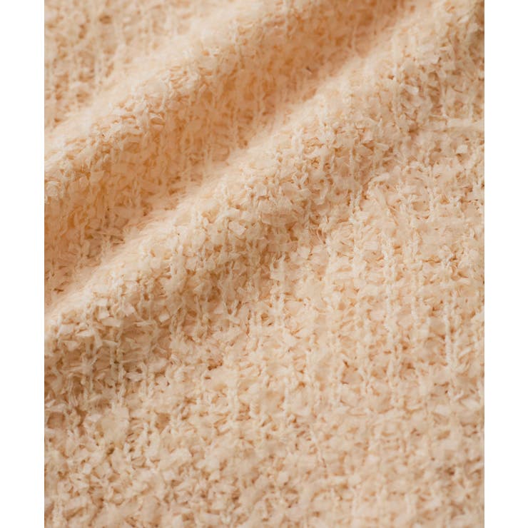 リボンヤーンジップリブネックカーディガン | VIS  | 詳細画像24 