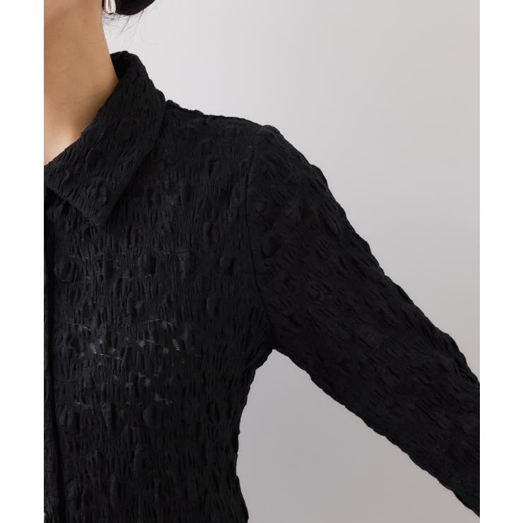 ストレッチレースジャガード衿付きカーディガン | VIS  | 詳細画像24 