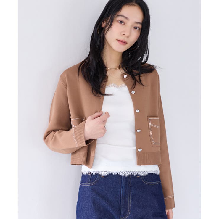 ステッチワークニットジャケット | VIS  | 詳細画像11 