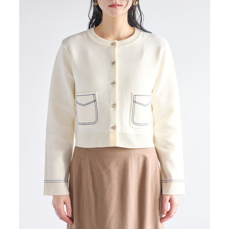 ステッチワークニットジャケット | VIS  | 詳細画像19 