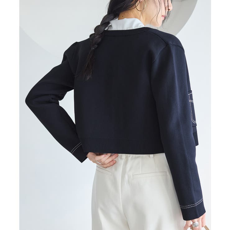 ステッチワークニットジャケット | VIS  | 詳細画像9 