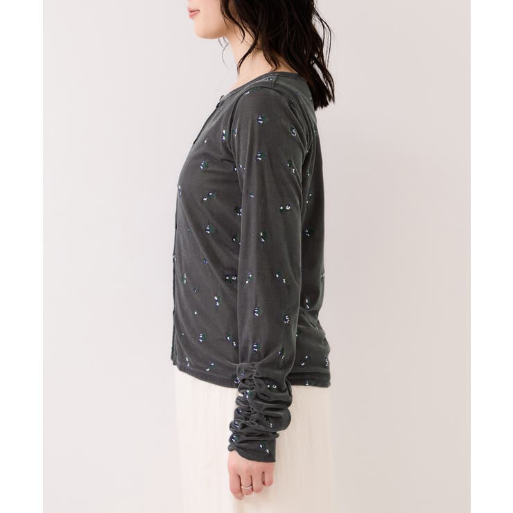 フロッキーチュール刺しゅうカーディガン/前後2WAY | VIS  | 詳細画像20 