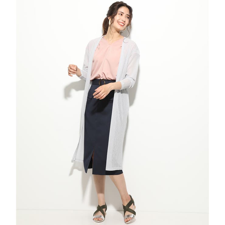 ベルト付きテレコガウンカーディガン | VIS  | 詳細画像12 