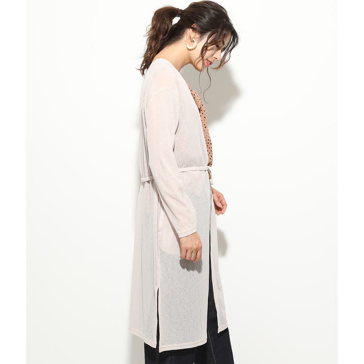 ベルト付きテレコガウンカーディガン | VIS  | 詳細画像2 